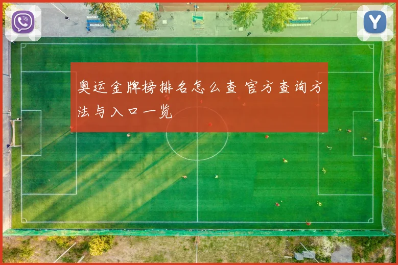 奥运金牌榜排名怎么查 官方查询方法与入口一览